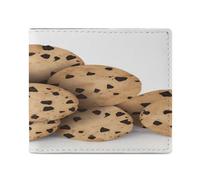 NHYDSPQ Portafogli, portafogli da uomo con stampa di biscotti con gocce di cioccolato, portafoglio sottile da uomo, alla moda portafogli bifold con più slot per schede, stile, taglia unica, moderno