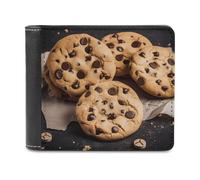 NHYDSPQ Portafogli, portafogli da uomo con stampa di biscotti con gocce di cioccolato, portafoglio sottile da uomo, alla moda, con scomparti multipli per carte, stile, taglia unica, moderno