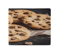 NHYDSPQ Portafogli, portafogli da uomo con stampa di biscotti con gocce di cioccolato, portafoglio sottile da uomo, alla moda, con scomparti multipli per carte, stile, taglia unica, moderno