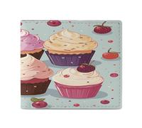 NHYDSPQ Portafogli, portafogli da uomo con stampa di deliziosi cupcakes, portafoglio sottile da uomo, alla moda con più slot per schede, stile, taglia unica, moderno