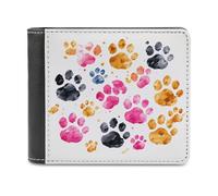 NHYDSPQ Portafogli, portafogli da uomo con stampa di zampe di cane, portafoglio sottile da uomo, alla moda portafogli bifold con più scomparti per schede, stile, taglia unica, moderno