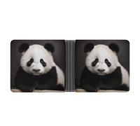 NHYDSPQ Portafogli, portafogli da uomo con stampa panda bianco e nero, portafoglio sottile da uomo, alla moda portafogli bifold con più slot per schede, stile, taglia unica, moderno