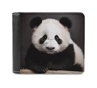 NHYDSPQ Portafogli, portafogli da uomo con stampa panda bianco e nero, portafoglio sottile da uomo, alla moda portafogli bifold con più slot per schede, stile, taglia unica, moderno
