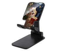 NHYDSPQ Supporto per telefono pieghevole, con simpatico gatto che canta canti natalizi con stampa, supporto per telefono da tavolo regolabile e pieghevole per tutti gli smartphone