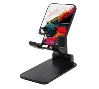 NHYDSPQ Supporto per telefono pieghevole, supporto per telefono cellulare con stampa di pianoforte, tastiera e musica, regolabile, pieghevole, per tutti gli smartphone