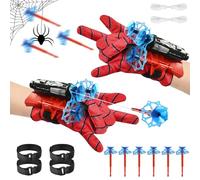 NHYDZSZ Set di 2 Launcher Glove Guanti Lanciatori per Giochi per Bambini, Cosplay Giocattoli da Polso con 6 Dardi con Ventosa