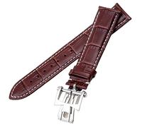 NHYHEHMR 19mm 20mm 21mm 22mm Genuine Leather Watch Band For Patrimony Men And Women Black Brown Cowhide Strap