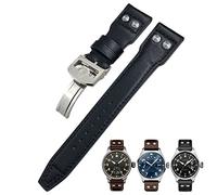 NHYHEHMR 20 mm Canda d'orologeria in pelle genuina per IWC Big Pilot Watch Mark 18 Spitfire Hamilton Cowhide Soft Watch Cinghia
