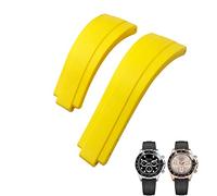 NHYHEHMR 20mm 21mm Rubber Short Buckle Watchband Fit for Daytona Submariner Role OYSTERFLEX Yacht Master Small Wrist Silicone Strap (Color : Preto, Size : 21mm)