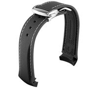 NHYHEHMR 20mm 22mm Curved End Rubber Watch Band for Omega Watch Straps with Folding Buckle Luxury Bracelets Silicone Watchbands
