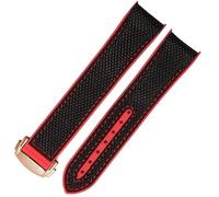 NHYHEHMR 20mm 22mm Rubber Nylon Silicone Watch Band for Omega GMT Planet Ocean Diver 300 Curved End Orange Watch Strap (Color : Violet Fog, Size : 20mm)
