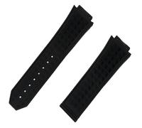 NHYHEHMR 26 * 19mm Diamond Black Diamond in gomma in gomma Watchband Bracciale in acciaio Filla farfalla per cinturino per la fascia di orologio Big Bang