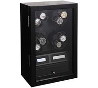 NHYHEHMR 8 + 5 Automatic Watch Winder, Quiet Motor 8 Rotation Modes Touch Screen Watches Storage Case - Handmade Watch Display Storage