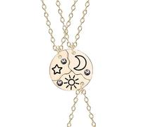 NHYHEHMR Accessori Collana del pezzo di puzzle per donne e uomini, Sun Moon Cloud Star Cionclace Collana Pendente Puzzle 2/3/4/5 Pezzi, collana puzzle del Millennium, Couple Collace Puzzle Holiday