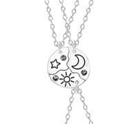 NHYHEHMR Accessori Collana del pezzo di puzzle per donne e uomini, Sun Moon Cloud Star Cionclace Collana Pendente Puzzle 2/3/4/5 Pezzi, collana puzzle del Millennium, Couple Collace Puzzle Holiday