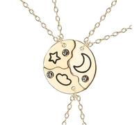 NHYHEHMR Accessori Collana del pezzo di puzzle per donne e uomini, Sun Moon Cloud Star Cionclace Collana Pendente Puzzle 2/3/4/5 Pezzi, collana puzzle del Millennium, Couple Collace Puzzle Holiday