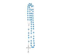 NHYHEHMR Accessori collana religiosa rosario per donne e uomini - 1pc cattolico cross rosario perle pendenti religiose rotonde cristallo collana di perle