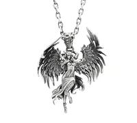 NHYHEHMR Accessori Guardian Angel Wings Crystal Ball Ciondolo Archangel Saint Gabriel Paladin Necklace Uomini e donne Gioielli Amulet cristiani - collana angelo custode, collana di angelo per