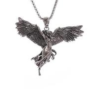 NHYHEHMR Accessori Guardian Angel Wings Crystal Ball Ciondolo Archangel Saint Gabriel Paladin Necklace Uomini e donne Gioielli Amulet cristiani - collana angelo custode, collana di angelo per
