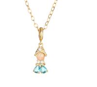 NHYHEHMR Accessori per gioielli per donne, storie Sweet Crystal Princess Ciondolo Elegante fiore di scintilla, collana, decorazioni per le vacanze fate Tinkerbell