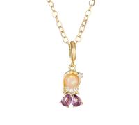 NHYHEHMR Accessori per gioielli per donne, storie Sweet Crystal Princess Ciondolo Elegante fiore di scintilla, collana, decorazioni per le vacanze fate Tinkerbell