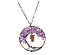 NHYHEHMR Accessori per ragazze Collana naturale creativa con ciondolo di albero della vita per donne una collana fatta a mano