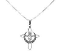 NHYHEHMR Accessori per ragazze Lucky Amulet Cross Collana per uomini, Simbolo della Trinità Celtic Cross Ciondo