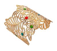 NHYHEHMR Accessori per ragazze regolabili bracciale a foglia di metallo bracciale etnico a braccialette aperte per indossare quotidianamente collana comoda