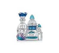 NHYHEHMR Accessories Necklace Pendant Charm Beads for Necklace Dangle Bead DIY Women's Bracelet Bead for Bracelet Blue Underwater Fantasy Castle
