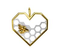 NHYHEHMR Accessories Vintage S925 Necklace for Women Clavicle Chain Heart-Shaped Honeycomb en Bee Handmade Classical Hanfu Jewelry Women's Pendant Necklaces Charm Gift National Old Craft