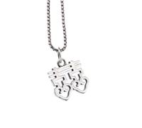 NHYHEHMR Accessories Vintage S925 Necklace for Women Hollow Out Chinese Characters Double Happiness Handmade Classical Jewelry Women's Pendant Necklaces Charm Gift National Old Craft