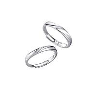 NHYHEHMR Anello anello di dito aperto anello di coppia in (coppia) anello di coppia amichevole semplici regali ad anello di ricordo per gli amanti.