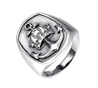 NHYHEHMR Anello di anco della corona di ancoraggio retrò anchina anello maschile anello di moda anello di metallo celtico accessori per gioielli vichinghi feste
