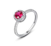 NHYHEHMR Anello di dito del granato per donne anelli da sposa da sposa della gemma rossa anelli promettenti
