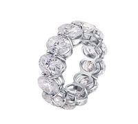 NHYHEHMR Anello inciso personalizzato Moissanite per donne 1,5 ct, bande di coinvolgimento bianco moissanite eternità