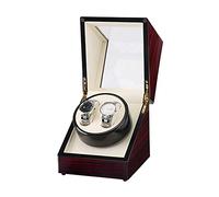 NHYHEHMR Automatic Watch Winder,Watch Double Watch Winder, Extremely Silent Motor, Wood Shell Piano Paint Exterior,Fit Lady and Man Watches, Red,Red White