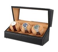 NHYHEHMR Automatic Watch Winders For 1 2 3 4 Watchs With Quiet Motor Watches Display Box Premium Leather Exterior And Flexible Plush Pillow Fit Lady And Man Watches (Color : Blauw, Size : 2+0)