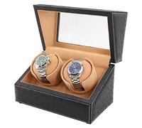 NHYHEHMR Automatic Watch Winders For 1 2 3 4 Watchs With Quiet Motor Watches Display Box Premium Leather Exterior And Flexible Plush Pillow Fit Lady And Man Watches (Color : Blauw, Size : 2+0)