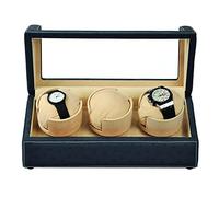 NHYHEHMR Automatic Watch Winders For 1 2 3 4 Watchs With Quiet Motor Watches Display Box Premium Leather Exterior And Flexible Plush Pillow Fit Lady And Man Watches (Color : Blauw, Size : 2+0)