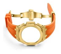 NHYHEHMR Banda di orologi in gomma di terza generazione e custodia per orologi GA 2100 cinghia Solid upgrade 3nd GA-2100 Banda modificata