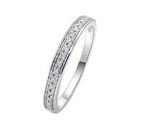 NHYHEHMR Bianca Wedding Wedding Cand, round Half Eternity 0.05 Carat Lab Diamond/Moissanite/Diamond Anello personalizzato per lei