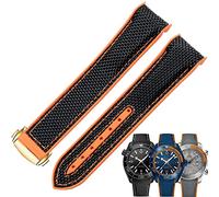 NHYHEHMR Bracciale da orologio da 20 mm 22 mm per omega 300 600 pianeta oceano pieghevole pieghevole silicone in nylon cinghia accessori orologi