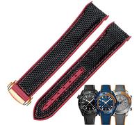 NHYHEHMR Bracciale da orologio da 20 mm 22 mm per omega 300 600 pianeta oceano pieghevole pieghevole silicone in nylon cinghia accessori orologi