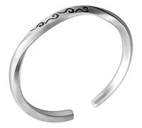 NHYHEHMR Bracciale in stile cinese vintage Bracciale in S999 Bracciale di diamante antico Simple Unisex Aning Mobius Bracciale aperto in braccialebrale regolabile