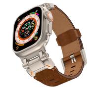 NHYHEHMR Cinghia di buccia italiana per Ultra 49mm 46mm 45mm 42 44mm Luxury Men Band per Iwatch SE 6 5 4 Serie 10 9 8 7 Ultra 2 Braccialette Bracciale
