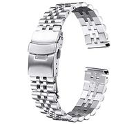 NHYHEHMR cinghia di orologio in acciaio inossidabile 20mm da 22 mm da 24 mm da uomo Silver Solid Metal Watch Cinp Accessori