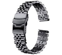 NHYHEHMR cinghia di orologio in acciaio inossidabile 20mm da 22 mm da 24 mm da uomo Silver Solid Metal Watch Cinp Accessori