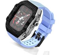 NHYHEHMR Cinghia di orologio in gomma fluoro ultra 49 mm+kit di modifica della fibra di carbonio in fibra di carbonio , per cinghia di copertura di sostituzione , per iwatch 8 7 6 5 4 SE 45mm 44 mm