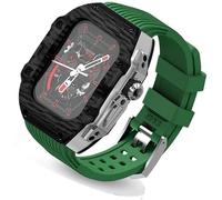 NHYHEHMR Cinghia di orologio in gomma fluoro ultra 49 mm+kit di modifica della fibra di carbonio in fibra di carbonio , per cinghia di copertura di sostituzione , per iwatch 8 7 6 5 4 SE 45mm 44 mm