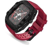 NHYHEHMR Cinghia di orologio in gomma fluoro ultra 49 mm+kit di modifica della fibra di carbonio in fibra di carbonio , per cinghia di copertura di sostituzione , per iwatch 8 7 6 5 4 SE 45mm 44 mm